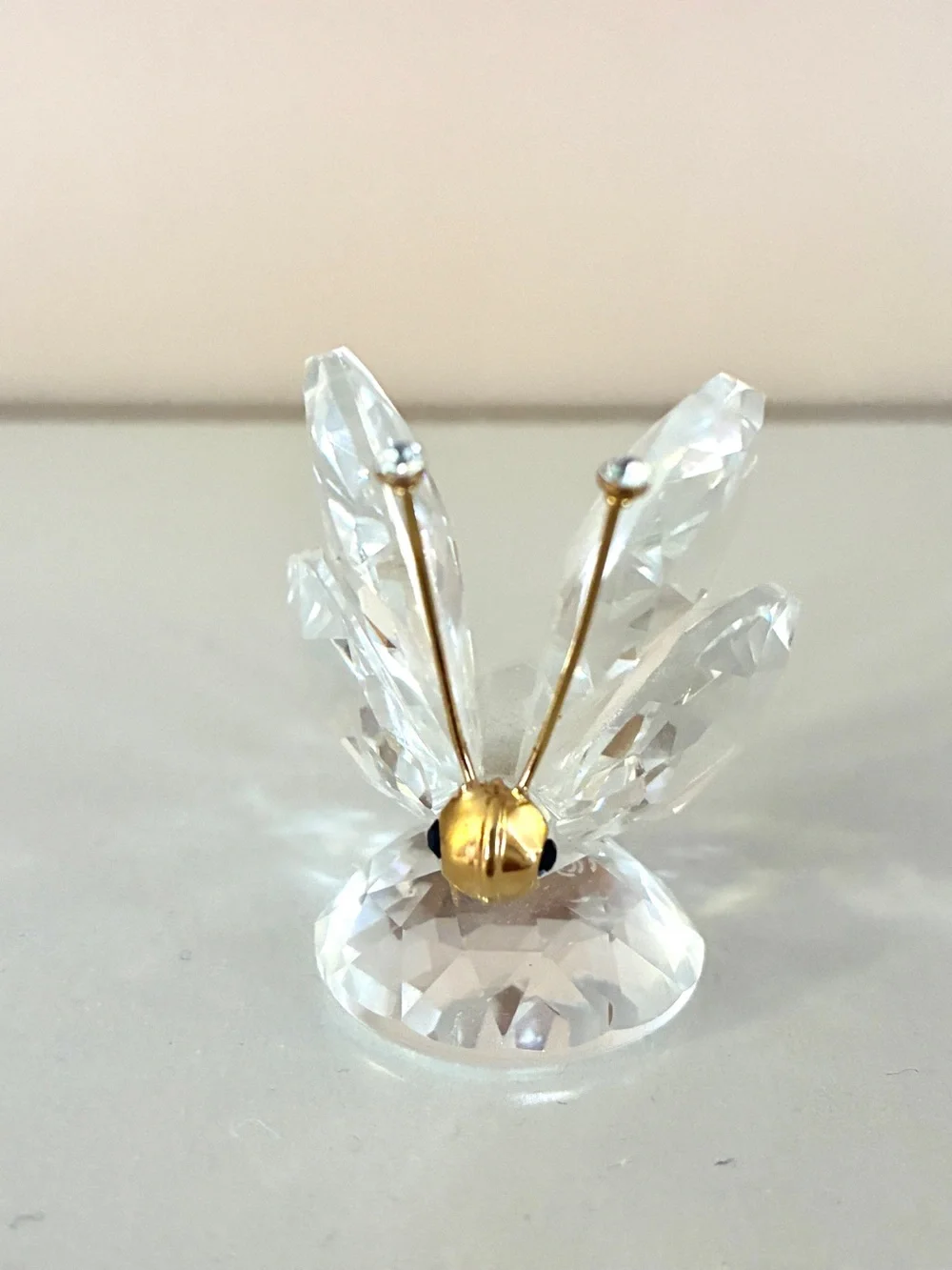 Swarovski Crystal Butterfly Figurine with Gold Mask - Picture 4 of 7